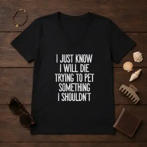 Alternative view of Good I Just Know I Will Die Trying To Pet Something I Shouldn'T Shirt