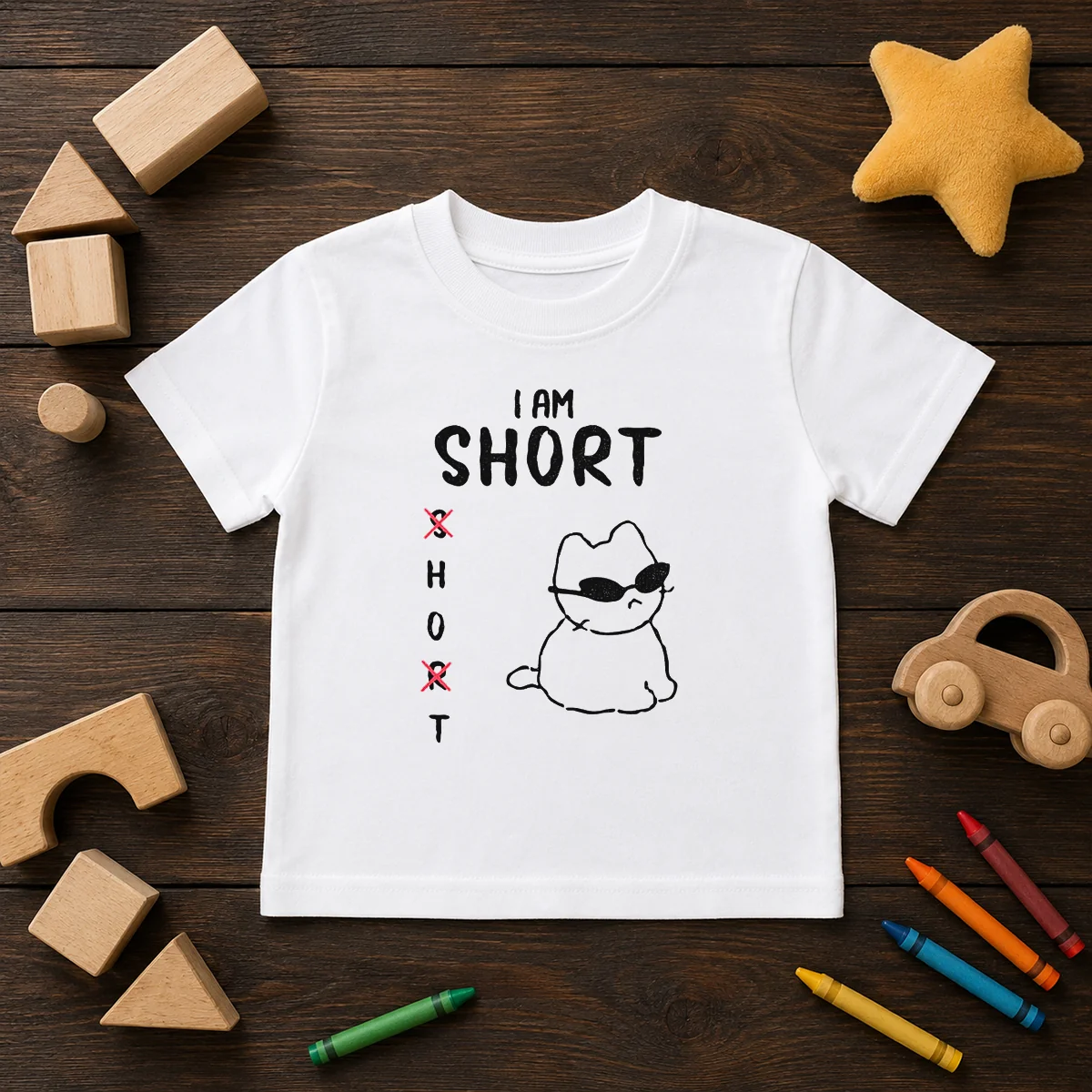 Top I Am Short H And T With Cool Cat Shirt - Image 9