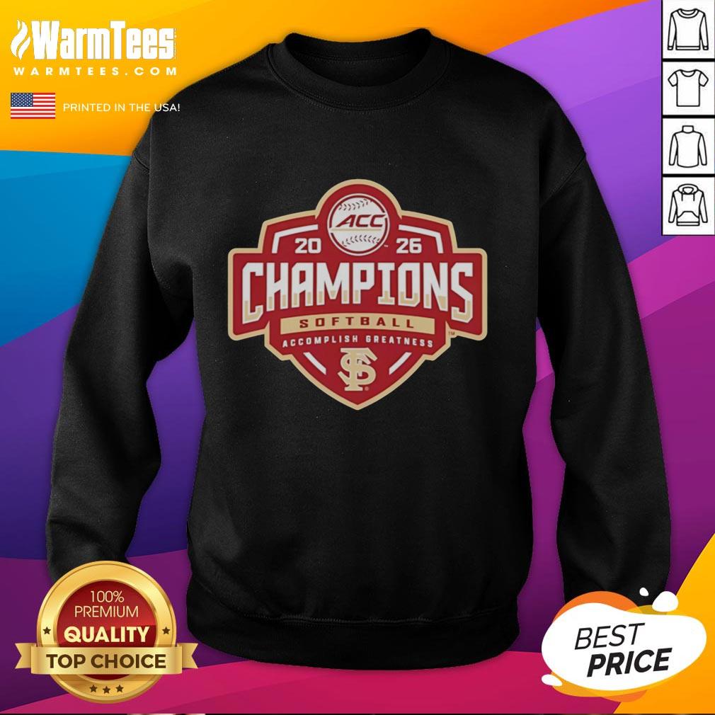Official Florida State Seminoles 2026 Acc Softball Tournament Champions T-Shirt - Image 5