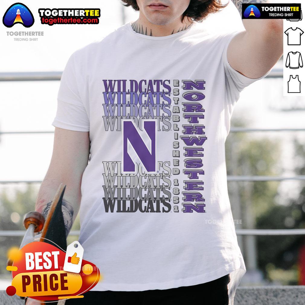 Nice Northwestern Wildcats Gradient Wordmark T-Shirt
