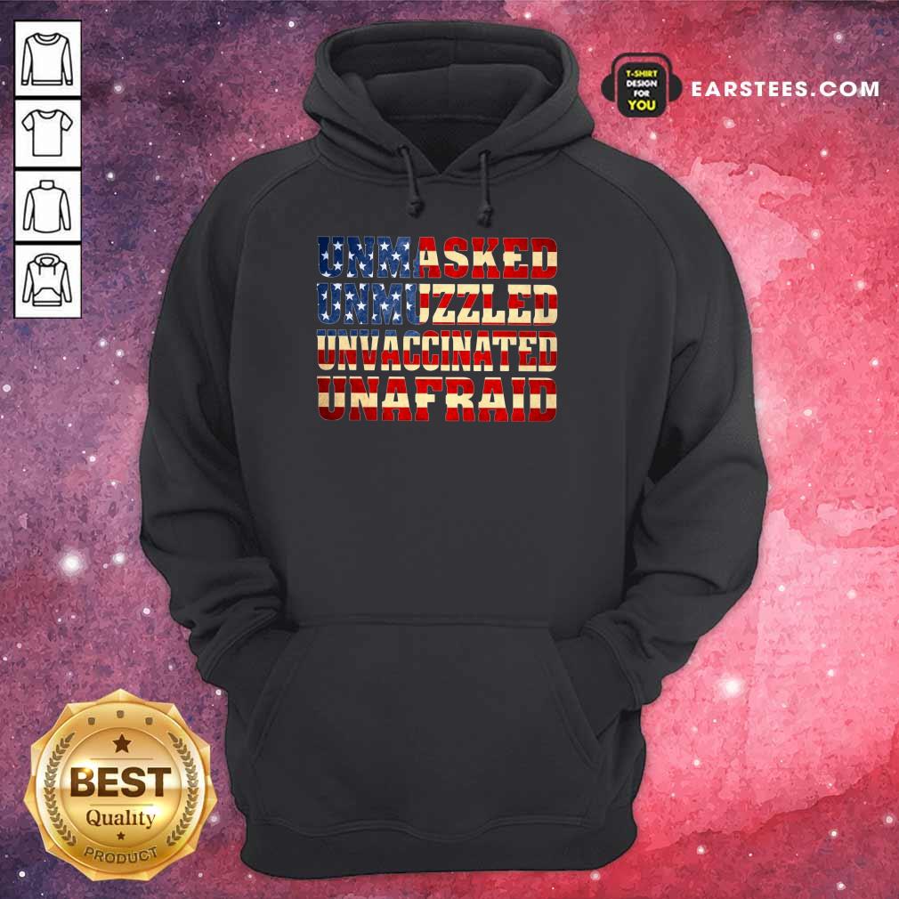 Top Unmasked Unmuzzled Unvaccinated Unafraid Shirt - Image 4