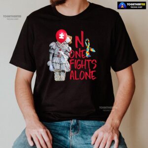 Alternative view of IT Pennywise Autism Awareness No One Fight Alone T-Shirt