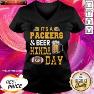 Alternative view of Good Its A Green Bay Packers And Beer Kinda Day Shirt