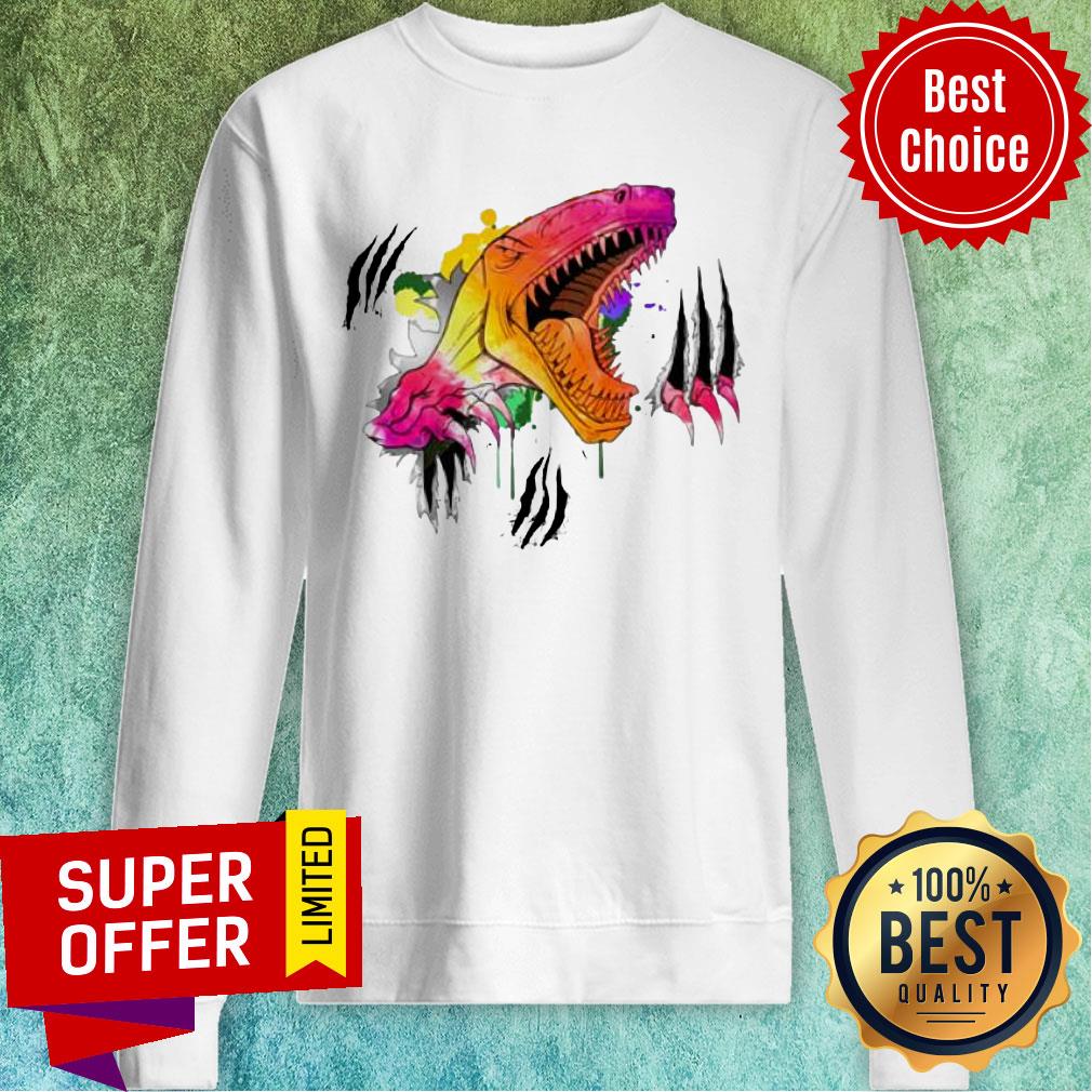 Water Color Dinosaur Halloween Shirt - Image 4