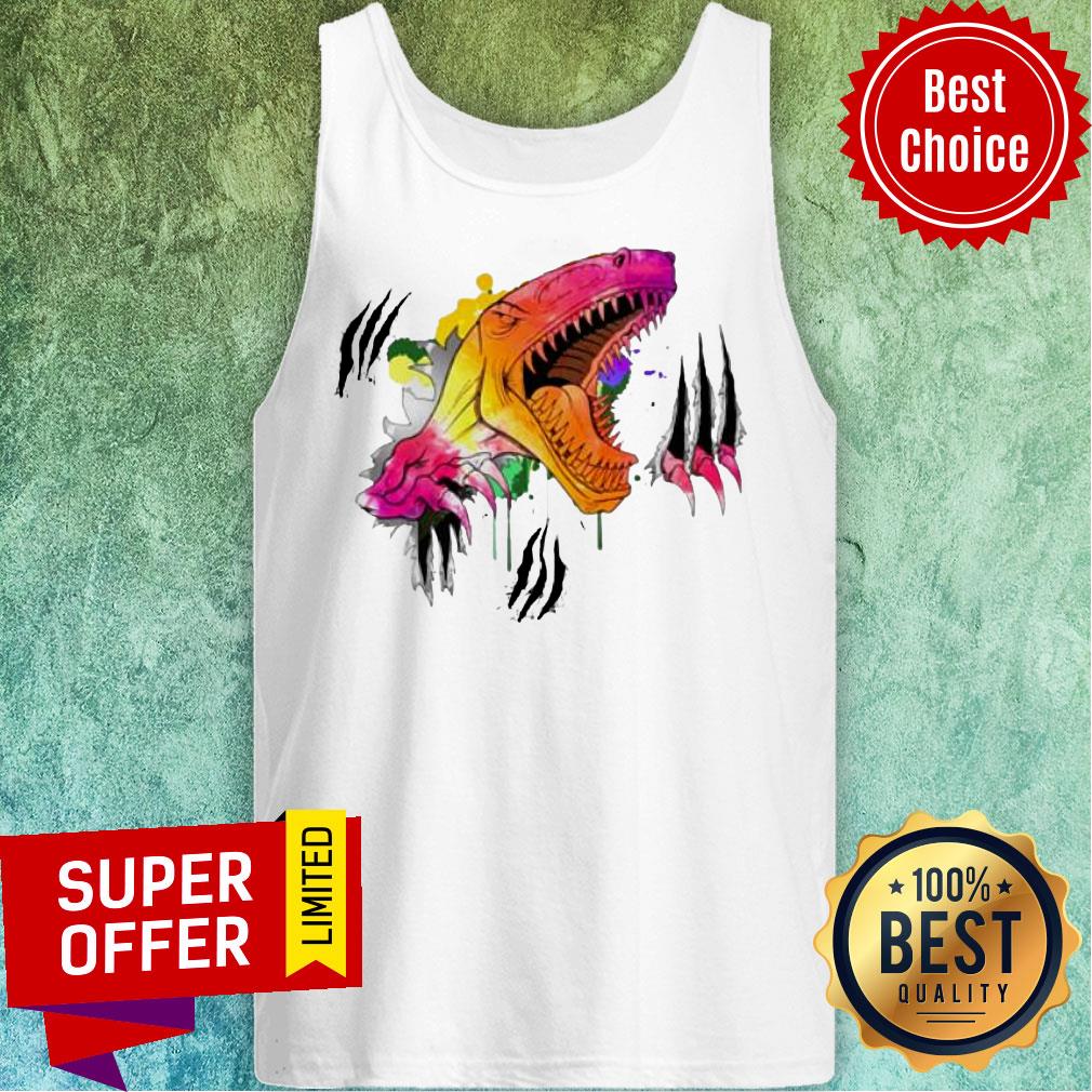 Water Color Dinosaur Halloween Shirt - Image 3