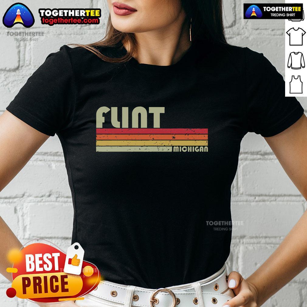 Nice Flint Mi Michigan Funny City Home Roots Retro T-Shirt - Image 3