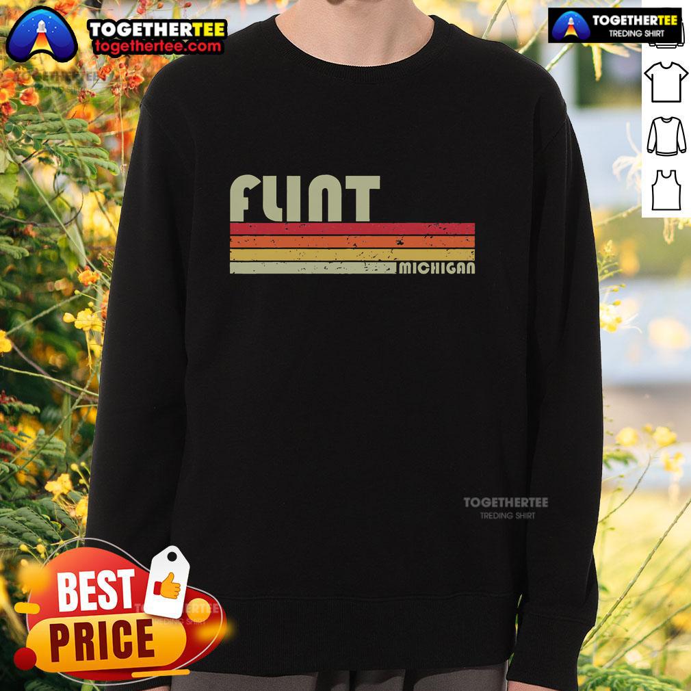 Nice Flint Mi Michigan Funny City Home Roots Retro T-Shirt - Image 5