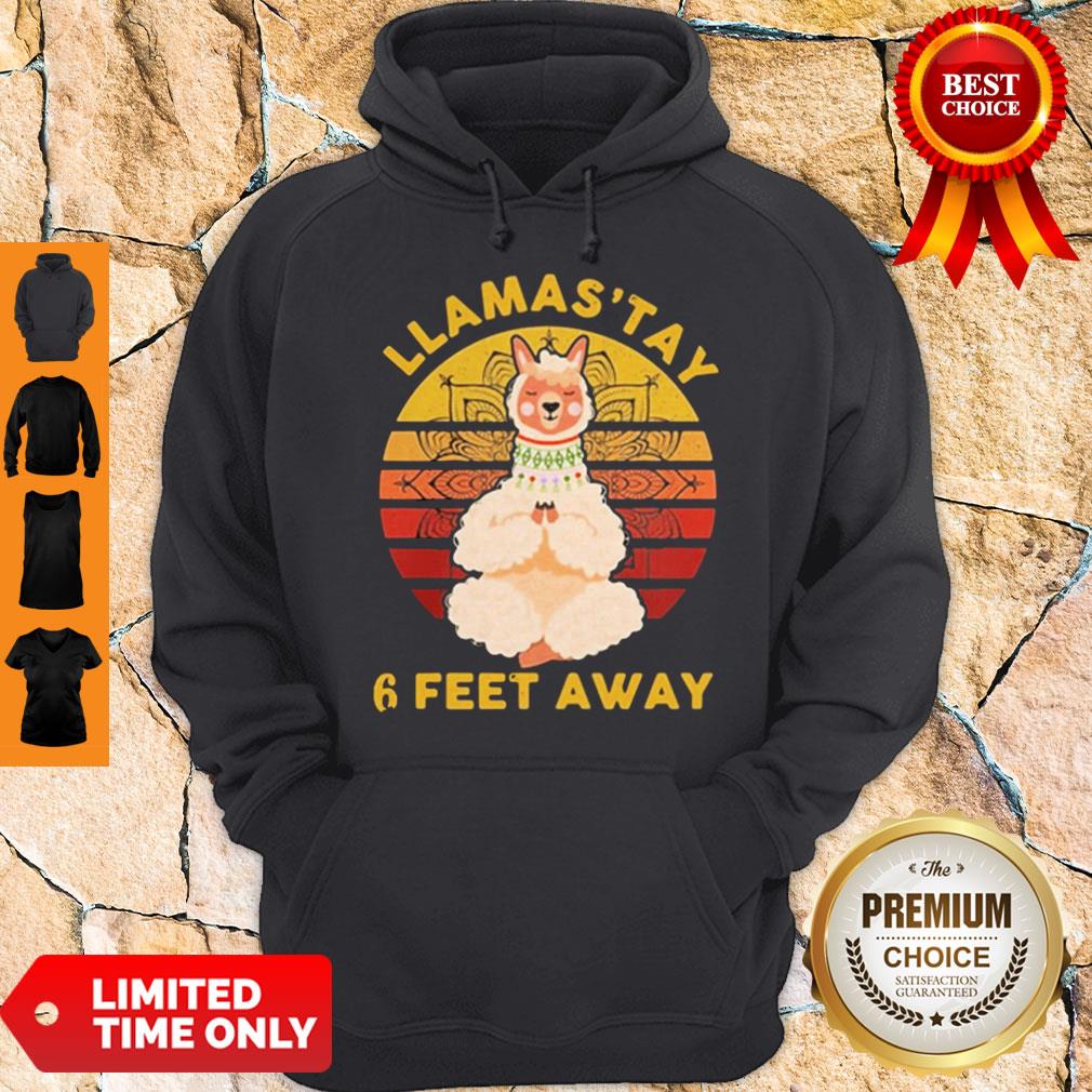 Official Llamas'tay 6 Feet Away Vintage Shirt - Image 2