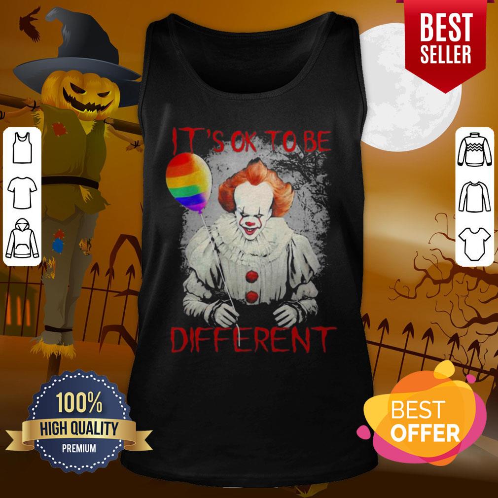 Lovely Lgbt Halloween Pennywise It’s Ok To Be Different Shirt - Image 3