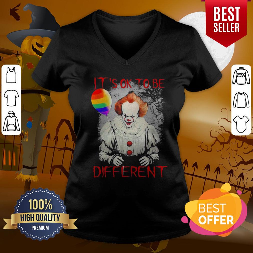 Lovely Lgbt Halloween Pennywise It’s Ok To Be Different Shirt - Image 2