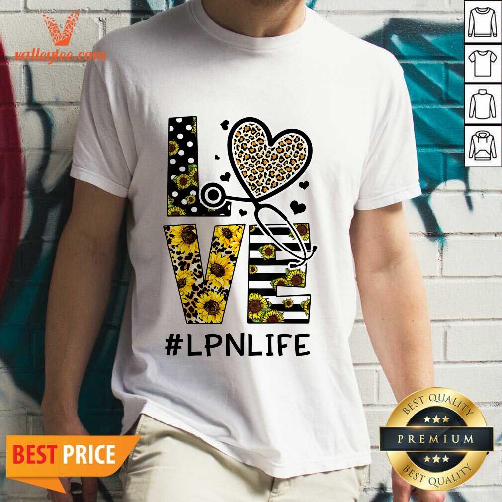 Leopard Medical Stethoscope Sunflower Love Nurse LPN Life Shirt