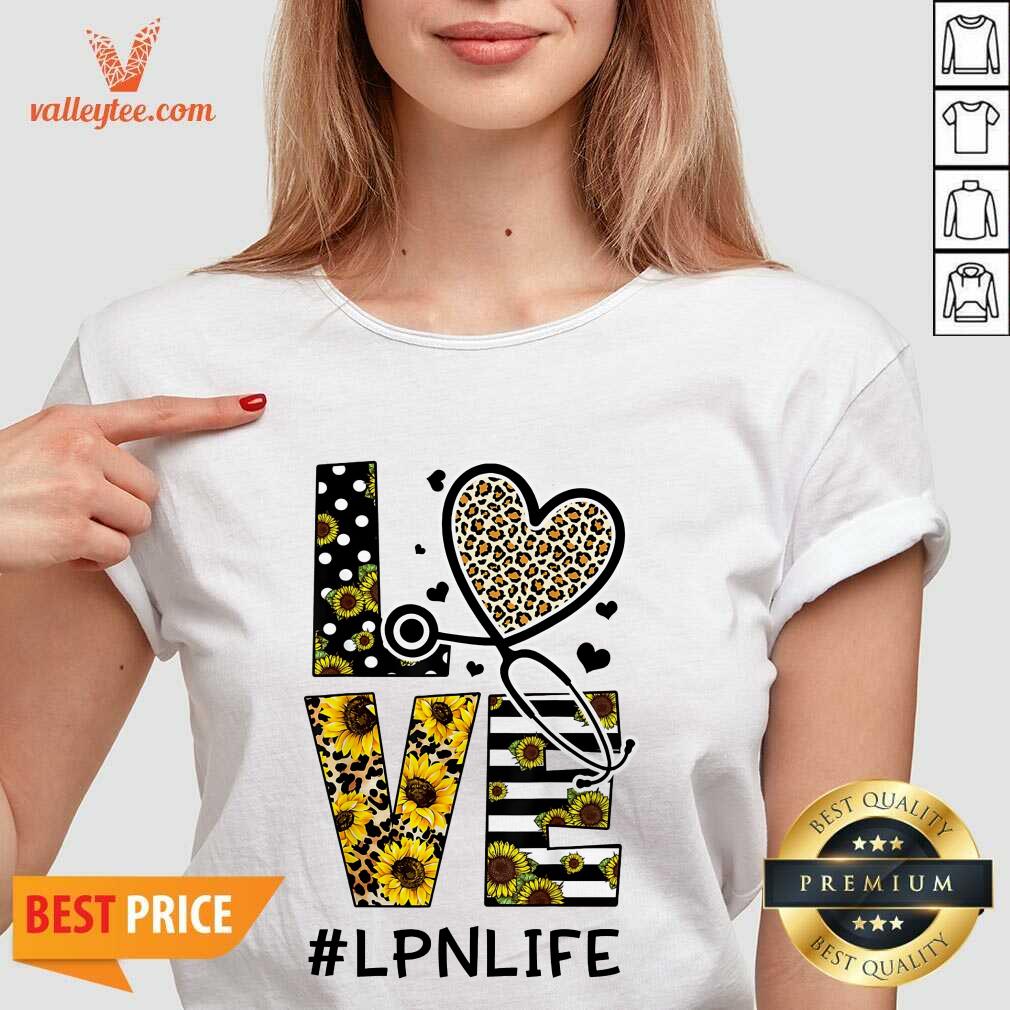 Leopard Medical Stethoscope Sunflower Love Nurse LPN Life Shirt - Image 3
