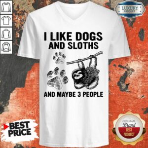 Alternative view of I Like Dogs And Sloths Shirt