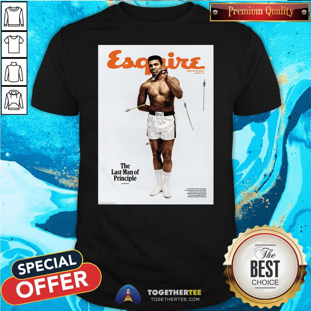 Official Lebron James Muhammad Ali Esquire The Last Man Of Principle Shirt