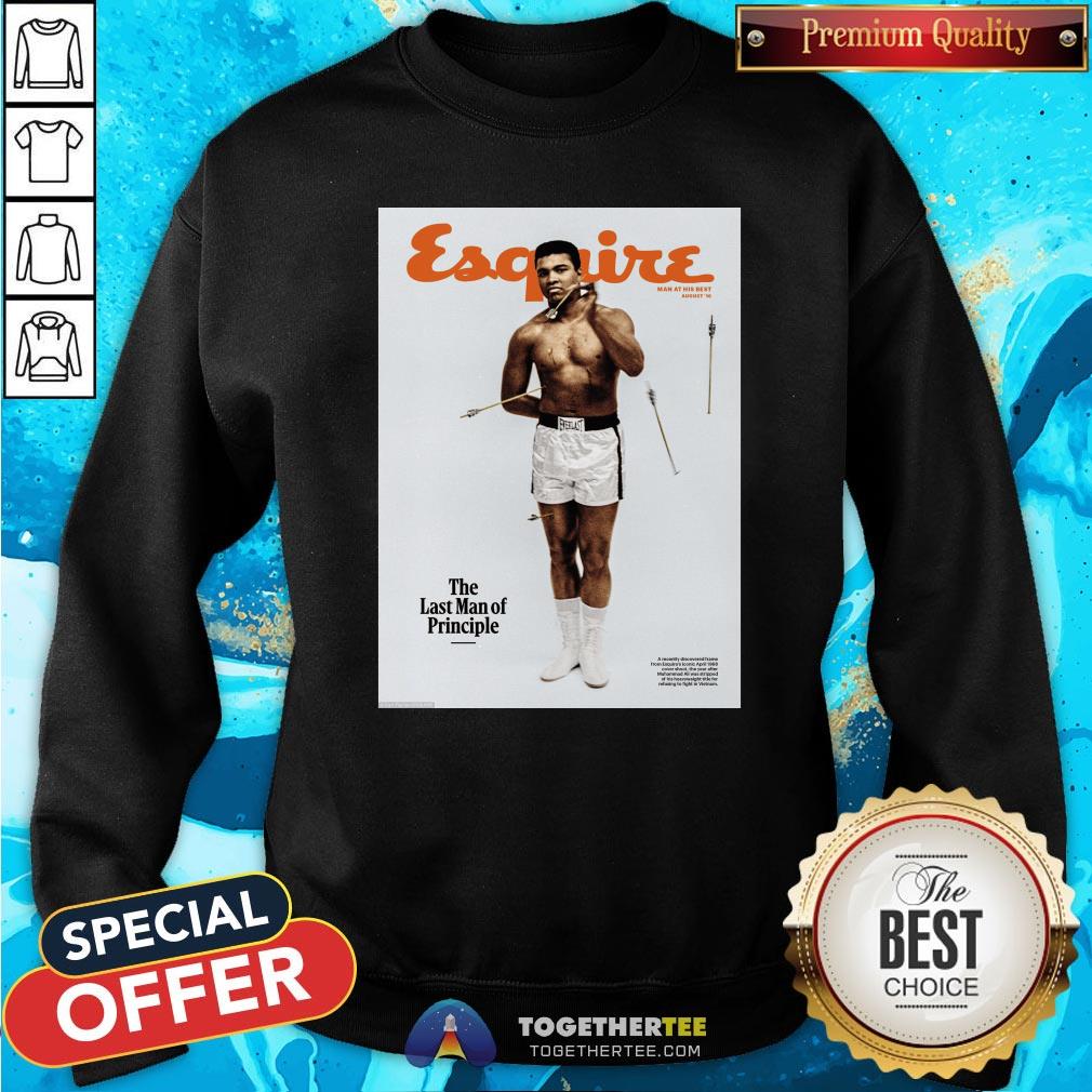 Official Lebron James Muhammad Ali Esquire The Last Man Of Principle Shirt - Image 4