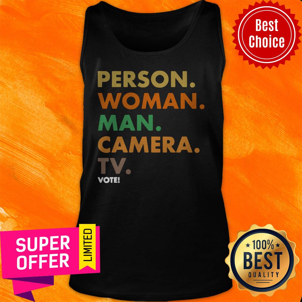 Nice Person Woman Man Camera TV Vote Retro Cognitive 45 Shirt - Image 5