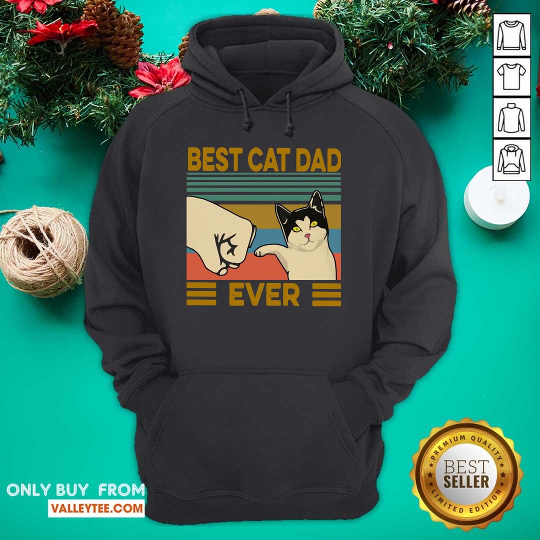 High Quality Best Cat Dad Ever Vintage Shirt - Image 3