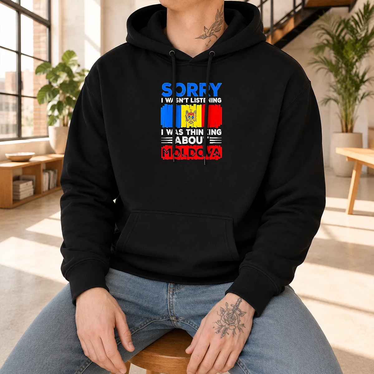 Original Sorry I Wasn'T Listening I Was Thinking About Moldova Shirt - Image 5