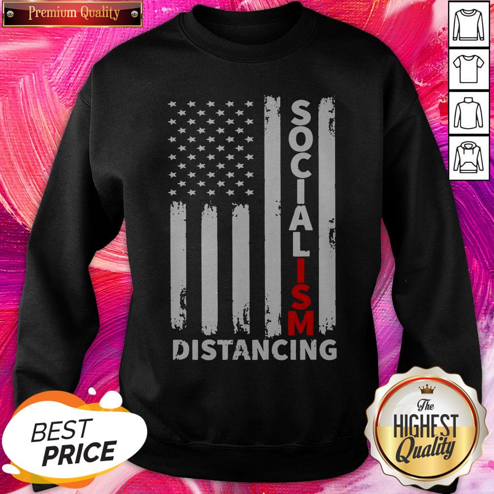 Beautiful Socialism Distancing American Flag Shirt - Image 4