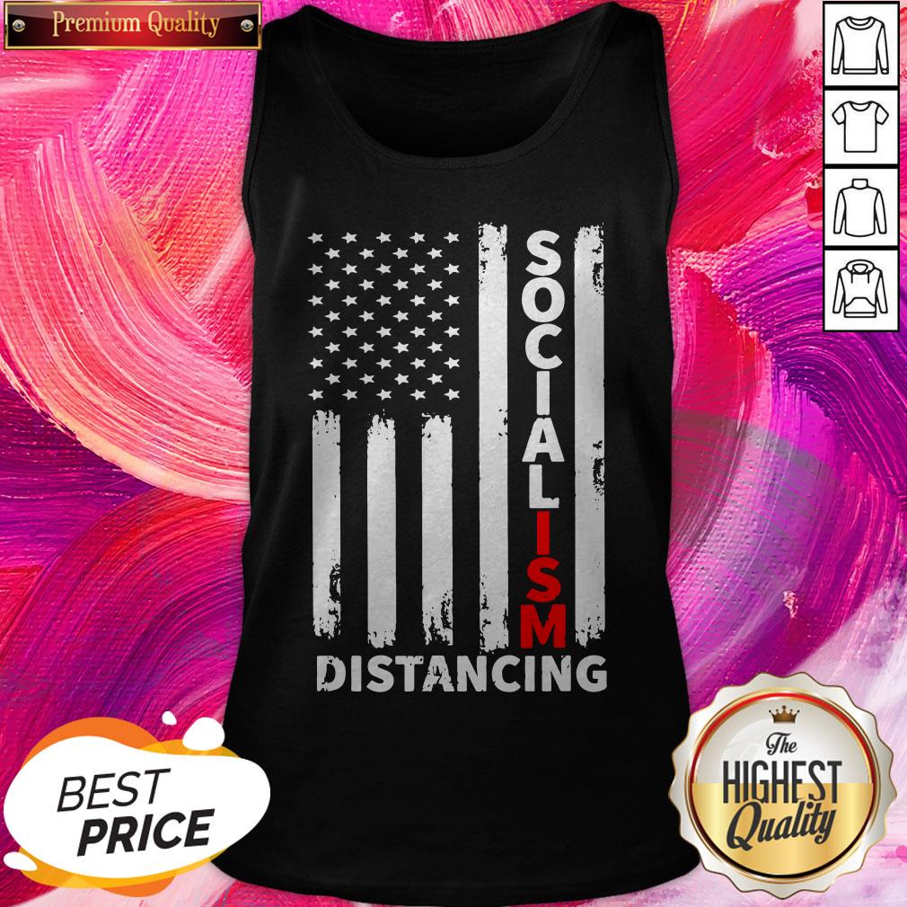 Beautiful Socialism Distancing American Flag Shirt - Image 3