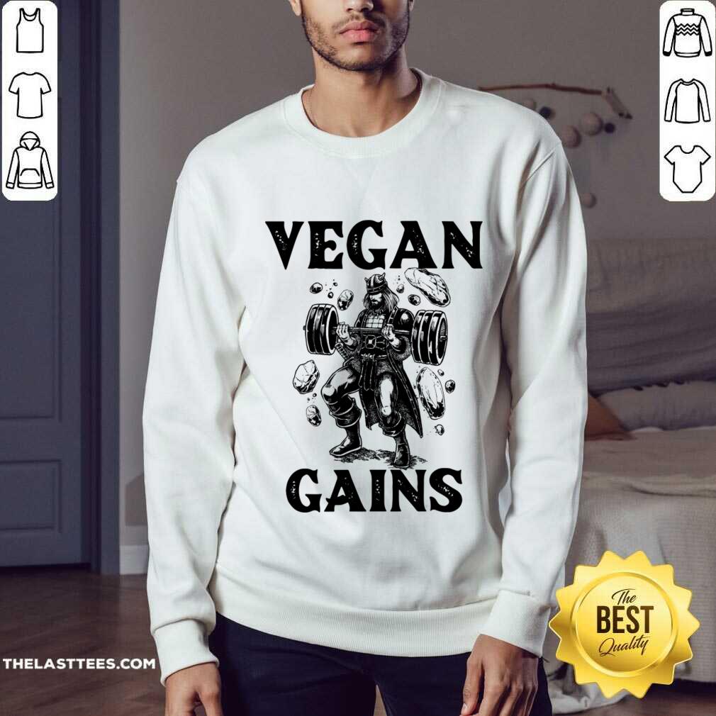 Motivation Gym Vegan Gains Shirt - Image 3