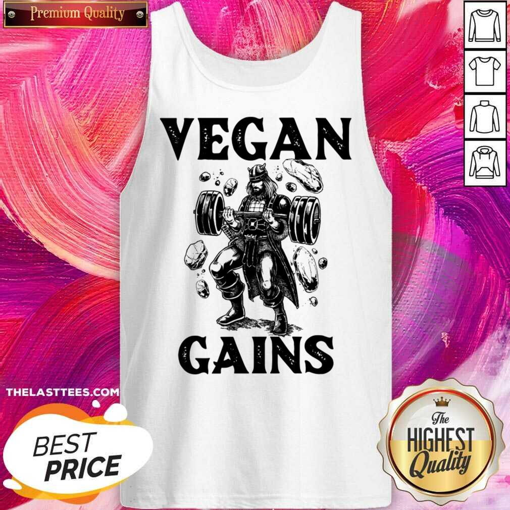Motivation Gym Vegan Gains Shirt - Image 2