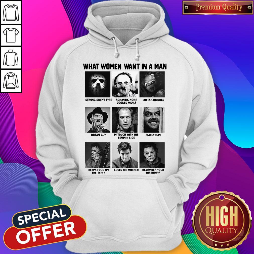 Official What Women Want In A Man Character Shirt - Image 3