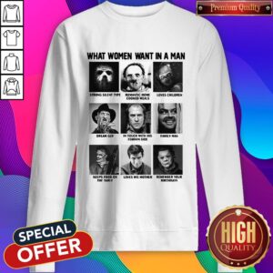 Alternative view of Official What Women Want In A Man Character Shirt
