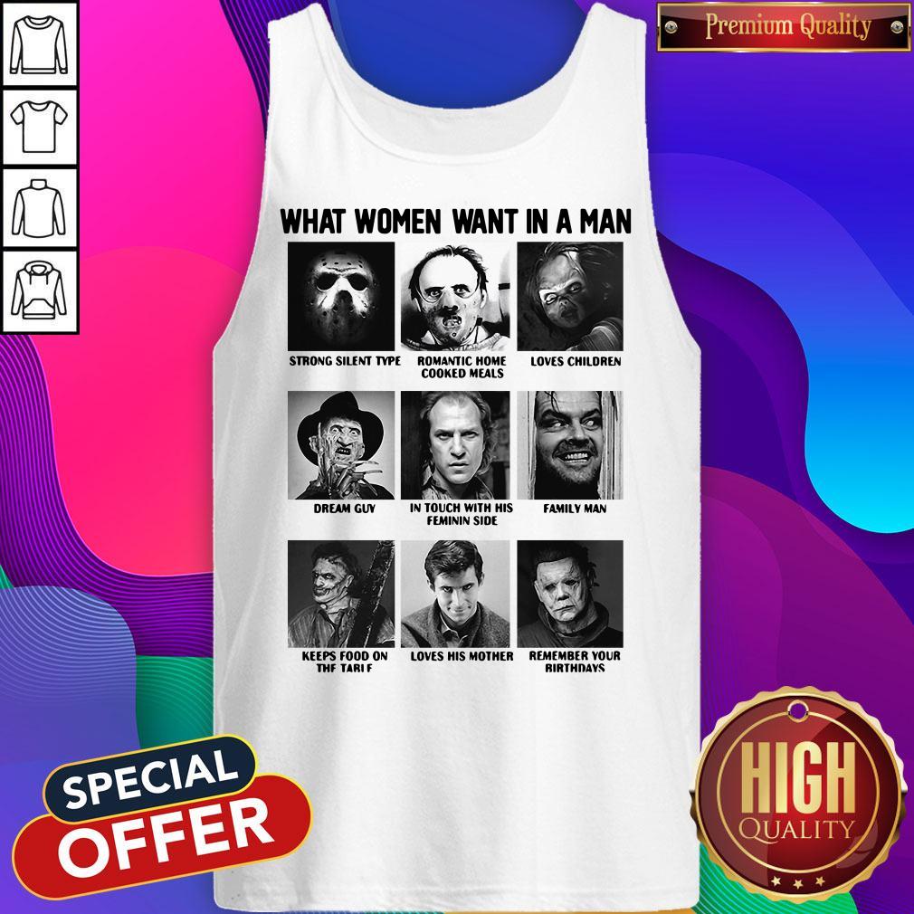 Official What Women Want In A Man Character Shirt - Image 5