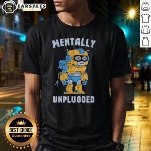 Good Robot Mentally Unplugged Retro T-Shirt