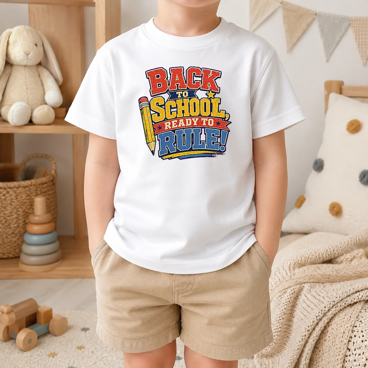 Nice Premium Back To School Ready To Rule Retro Distressed Shirt - Image 9