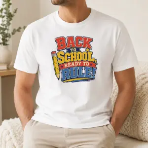 Nice Premium Back To School Ready To Rule Retro Distressed Shirt