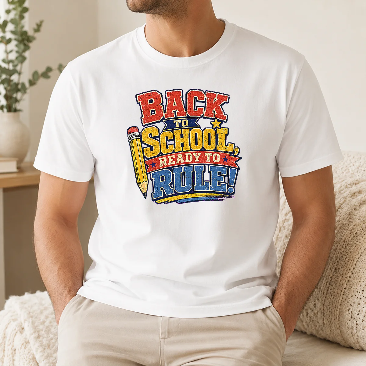 Nice Premium Back To School Ready To Rule Retro Distressed Shirt