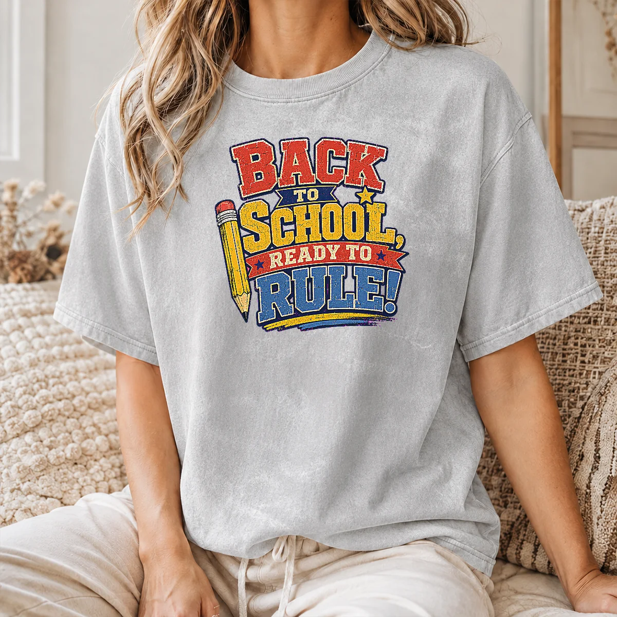 Nice Premium Back To School Ready To Rule Retro Distressed Shirt - Image 8