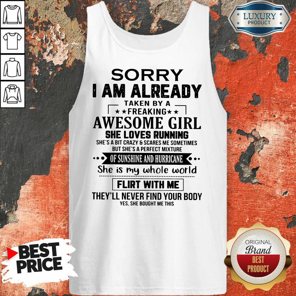 Sorry I'm Already Awesome Girl Shirt - Image 4