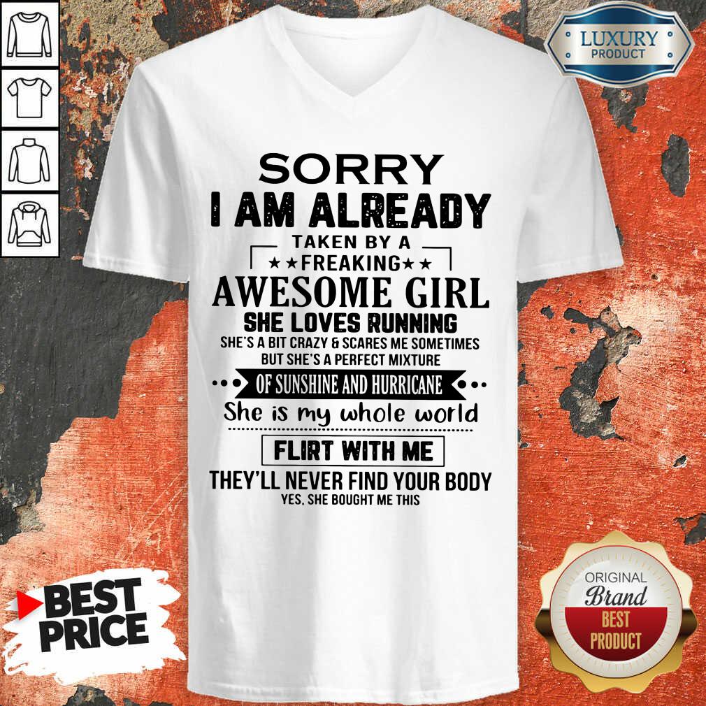 Sorry I'm Already Awesome Girl Shirt - Image 3