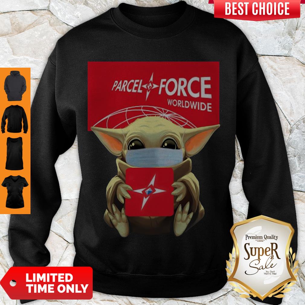 Premium Baby Yoda Face Mask Hug Parcel Force Worldwide Shirt - Image 3