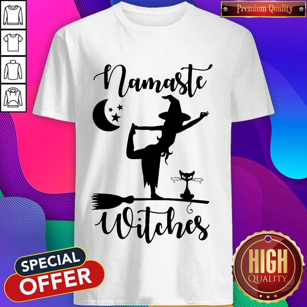 Awesome Namaste Witches Cat Halloween Shirt