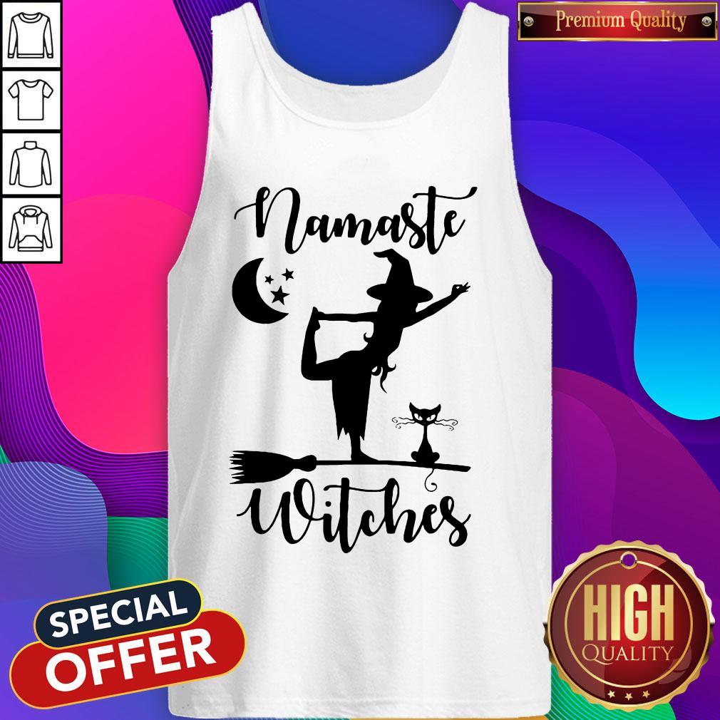 Awesome Namaste Witches Cat Halloween Shirt - Image 3