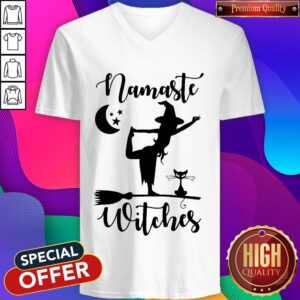 Alternative view of Awesome Namaste Witches Cat Halloween Shirt