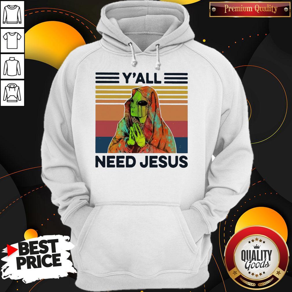 Y’all Need Jesus Alien Vintage Retro Shirt - Image 5