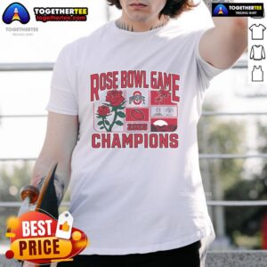 Official Ohio State Buckeyes College Football Playoff 2025 Rose Bowl Champions Victory Ahead T-Shirt