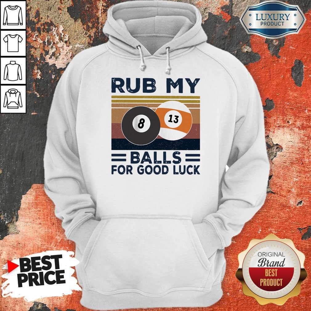 Original Billiard Rub My Balls For Good Luck Vintage Shirt - Image 2