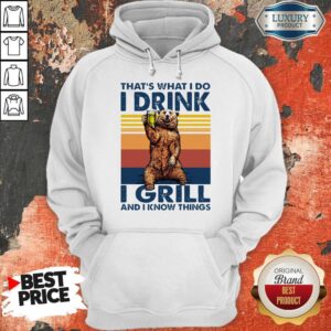 Alternative view of Perfect Bear Drinking Beer That’s What I Do I Drink I Grill And I Know Things Vintage Shirt