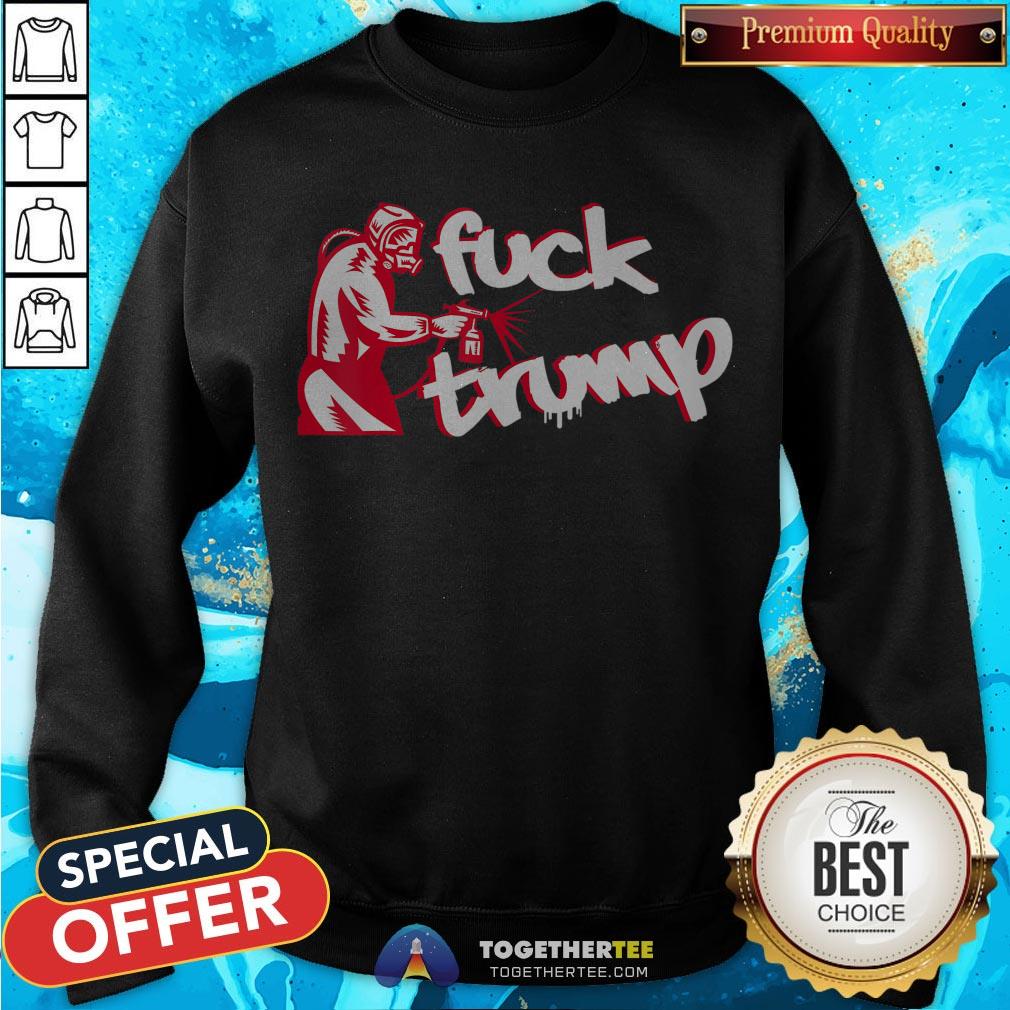Remove The Virus Fuck Trump Spray Paint Graffiti T-Shirt - Image 4
