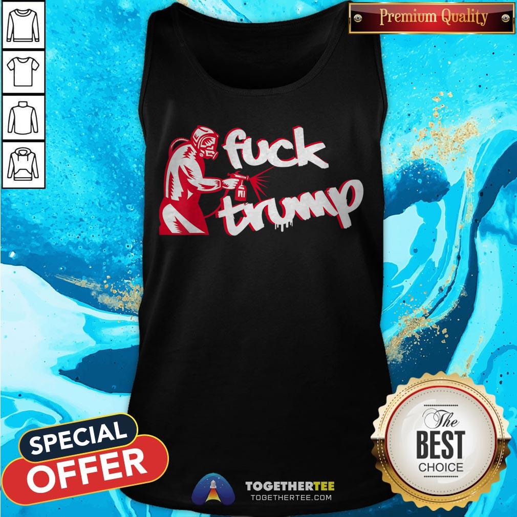 Remove The Virus Fuck Trump Spray Paint Graffiti T-Shirt - Image 3