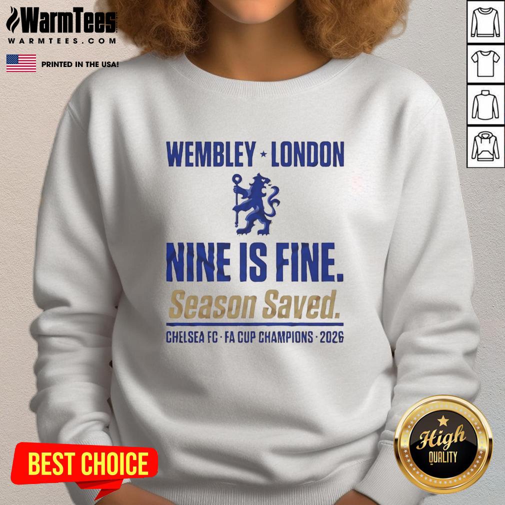 Premium Chelsea Fa Cup Winners Ninth Title Wembley Glory 2026 T-Shirt - Image 5