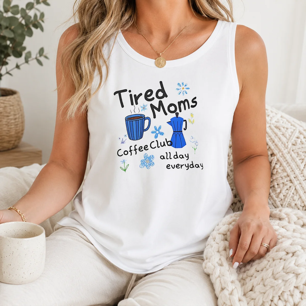Good Tired Moms Coffee Club All Day Everyday Shirt - Image 3