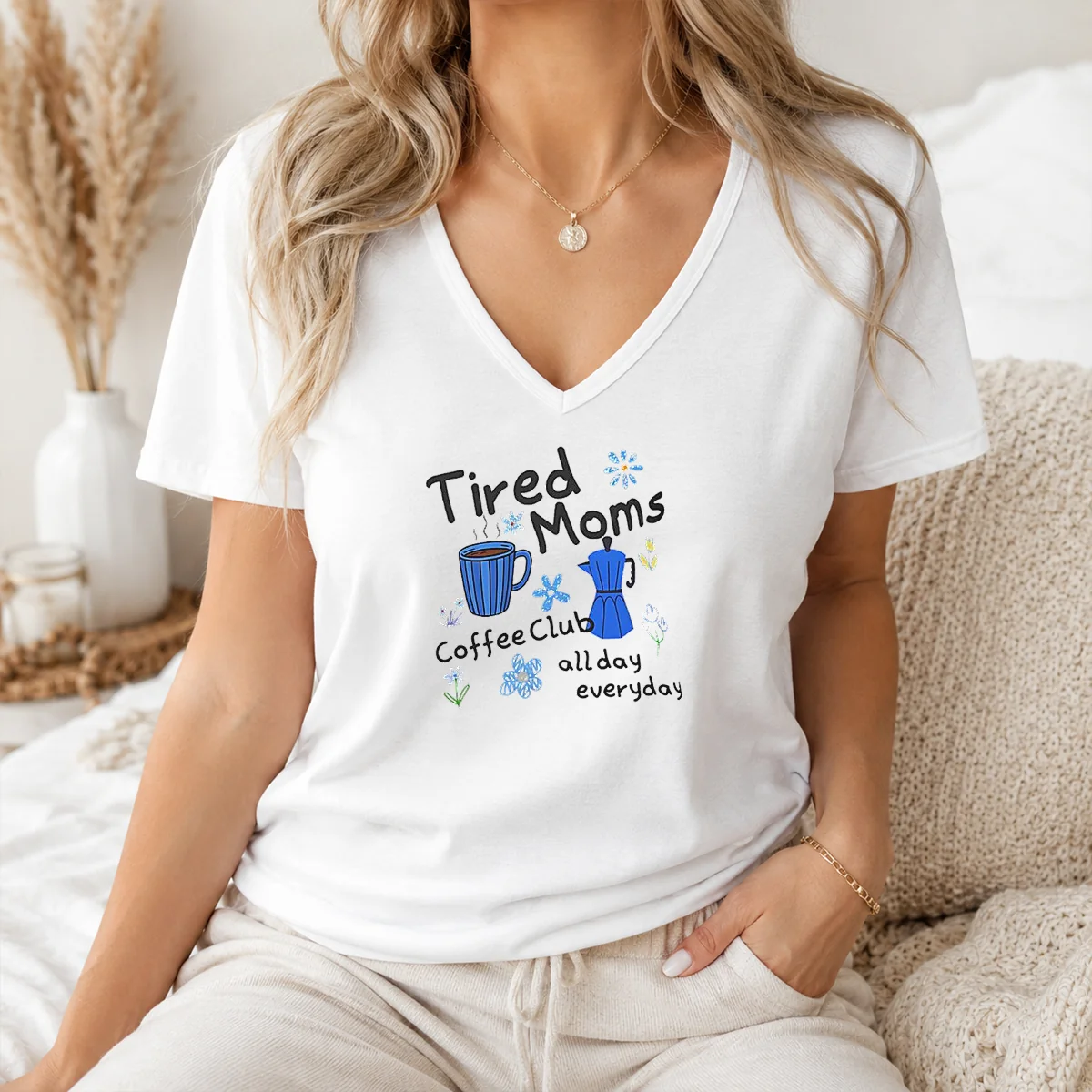 Good Tired Moms Coffee Club All Day Everyday Shirt - Image 2