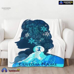 Alternative view of Official Disney Frozen Elsa Double Exposure Blanket Fleece Customized Blanket